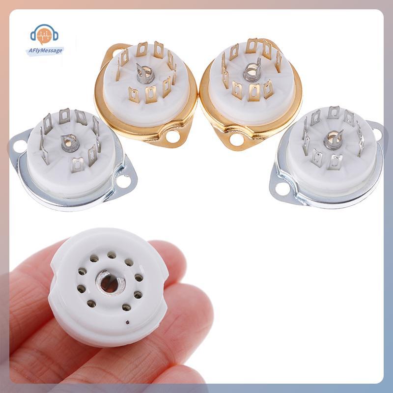 AFl 1 PC แชสซี 9pin เซรามิคหลอดสําหรับ EL84 ECC82 6922 12AX7 TH