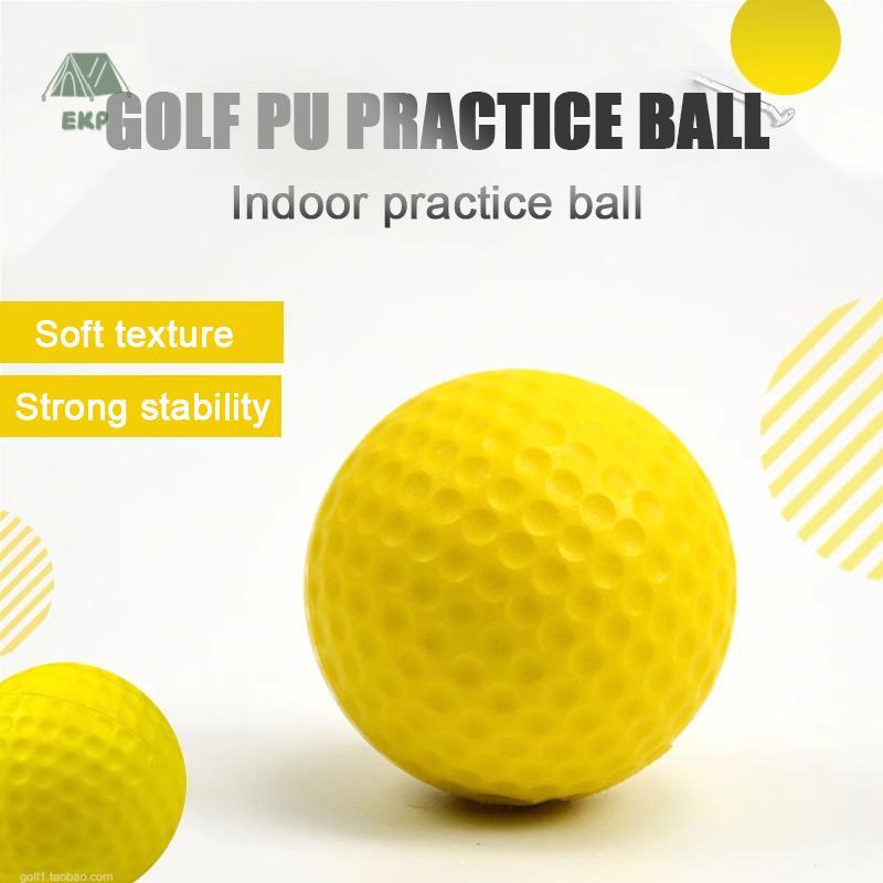 [EKP] 42 มม.ผสมสี Pu Foam Solid Sponge Soft Ball Indoor Golf Practice Ball ของเล่นบอลดี