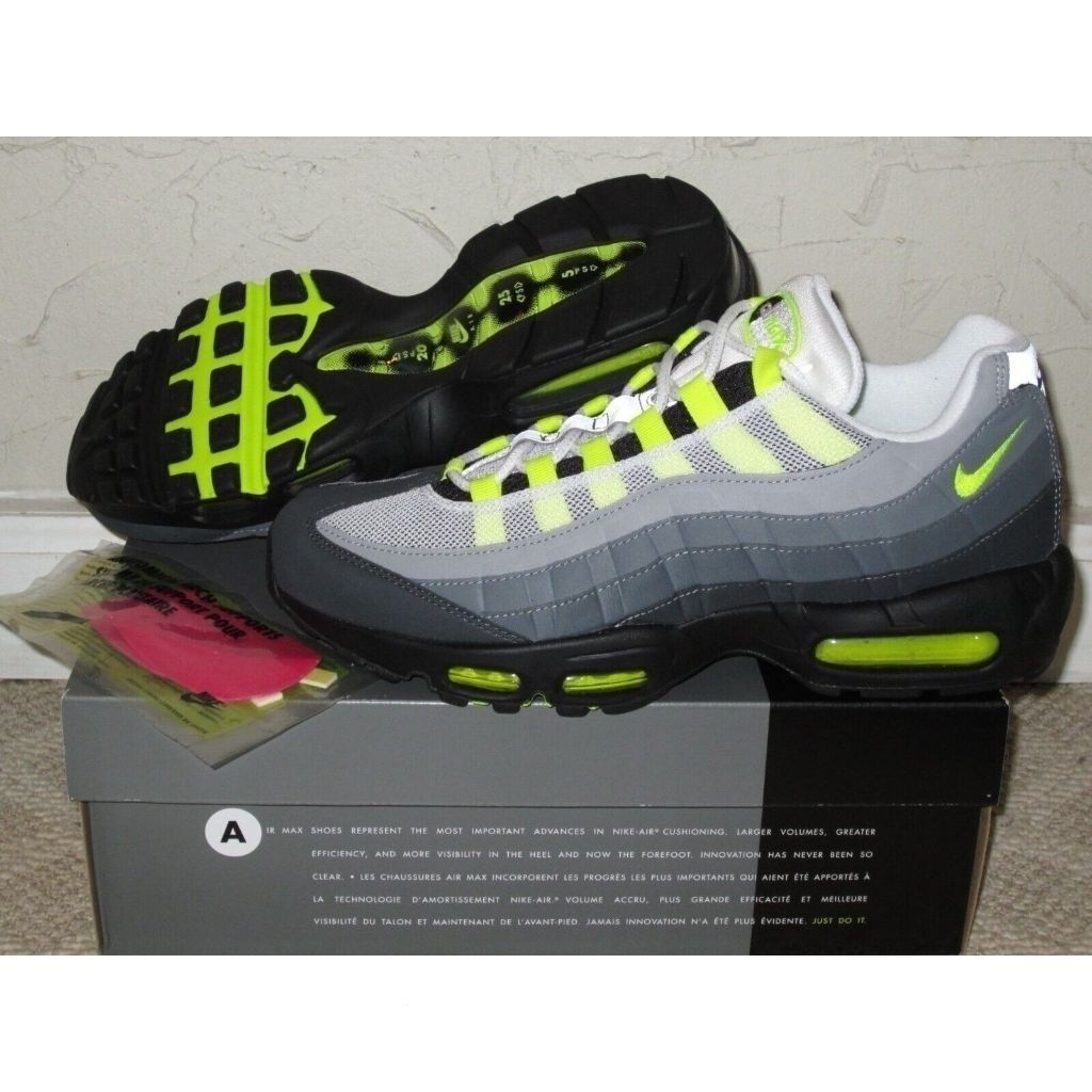 ส่งเร็ว ราคาล่าง Air Max 95 OG Neon Grey Black/Yellow /ct- 11 ct1689-001 รองเท้าผ้าใบ 1k3l