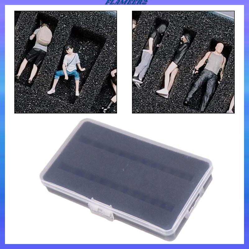 [Flameer2] 1/64 Doll Storage Show Case Sponge Miniature Action Figure Container for Show Action Figu