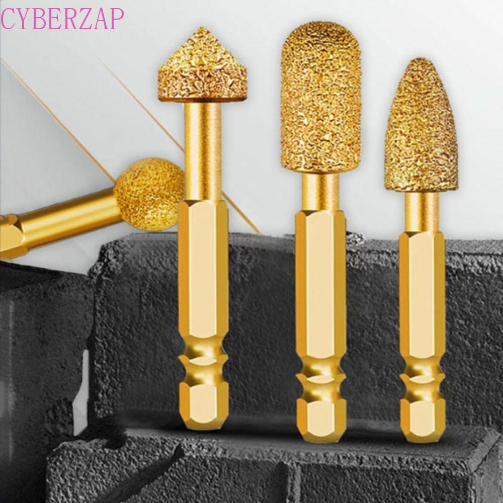 CYBERZAP Adamas ชุดเครื่องมือโรตารี่, เครื่องมือทนทานหกเหลี่ยม Shank Adamas เคลือบโรตารี Burrs, รายล