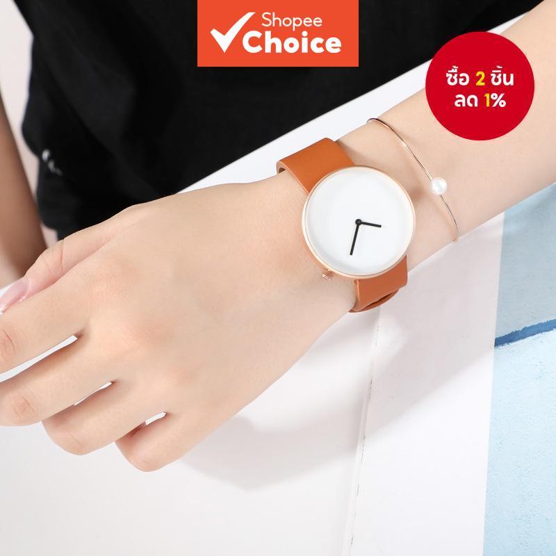 Pebble Round Womens Watch Classic Minimalist Waterproof Casual Elegant นาฬิกาข้อมือ