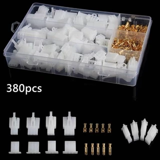 380pcs 2.8mm 2/3/4/6 pin ยานยนต์ขั้วสายไฟฟ้ารถจักรยานยนต์ปลั๊กชุดเชื่อมต่อสายไฟ ปลั๊กช่อง ปลั๊กสายไฟรถยนต์ ปลั๊ก ต่อ