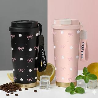 Tumbler Bowknot Botol Minum Aesthetic Stainless Steel Tumblr CUP 500 ML Termos Coffee Tahan Dingin Panas Tambler Viral Cute Portable Cangkir Kopi Hadiah - Cocok Untuk Travel & Sekolah
