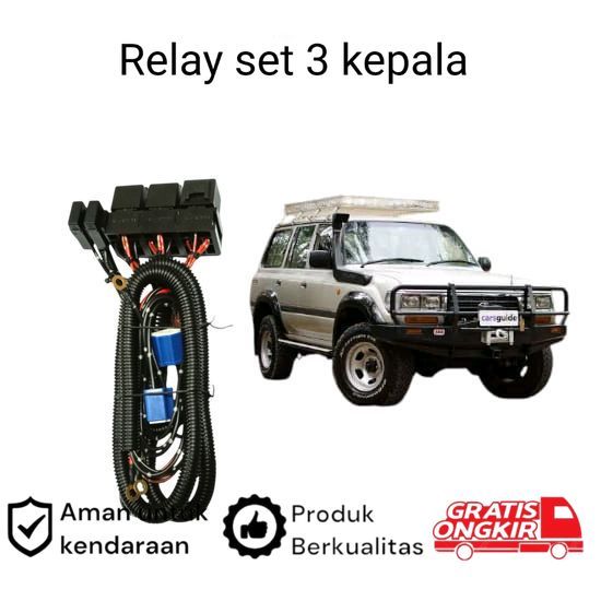 H4 ชุดรีเลย์ไฟหน้า LED สําหรับ Toyota Land Cruiser L80 Koko