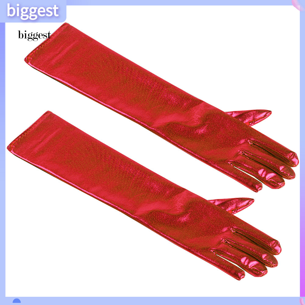 BGT ถุงมือยาวสำหรับคอสเพลย์ ออกแบบเต็มข้อมือ ทำจากฟางหนัง ส่องแสงสวยงาม