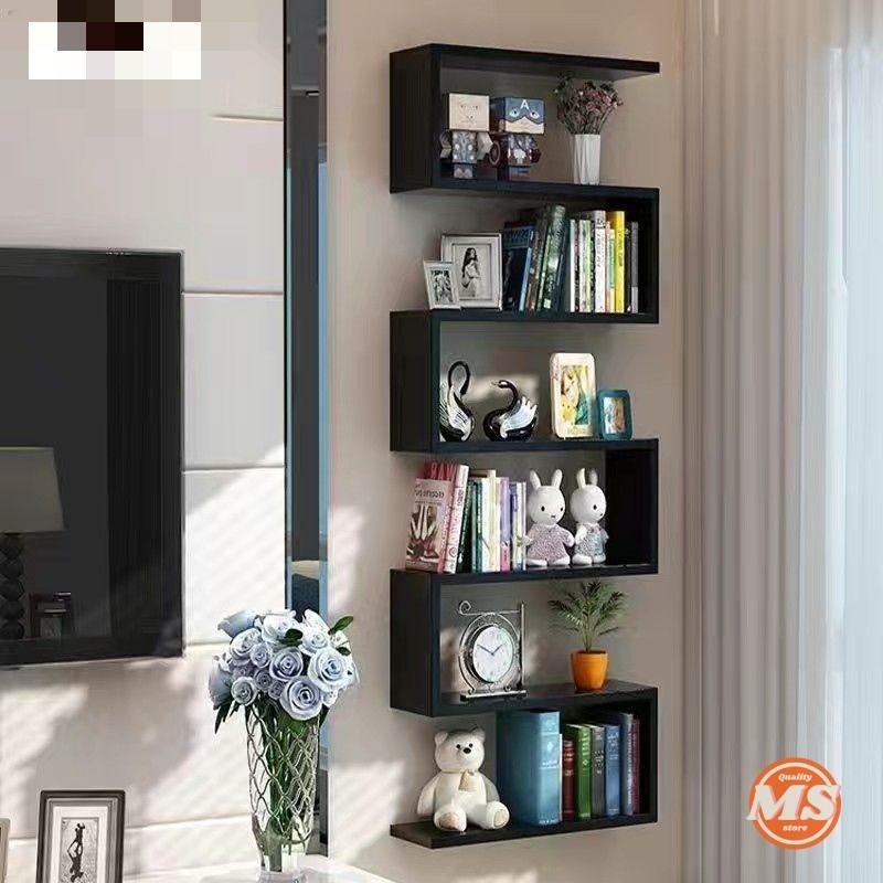 Floating Wall Shelf Wall Mounted storage rack wall hanging Shelf TV background Decoration Wall Rack