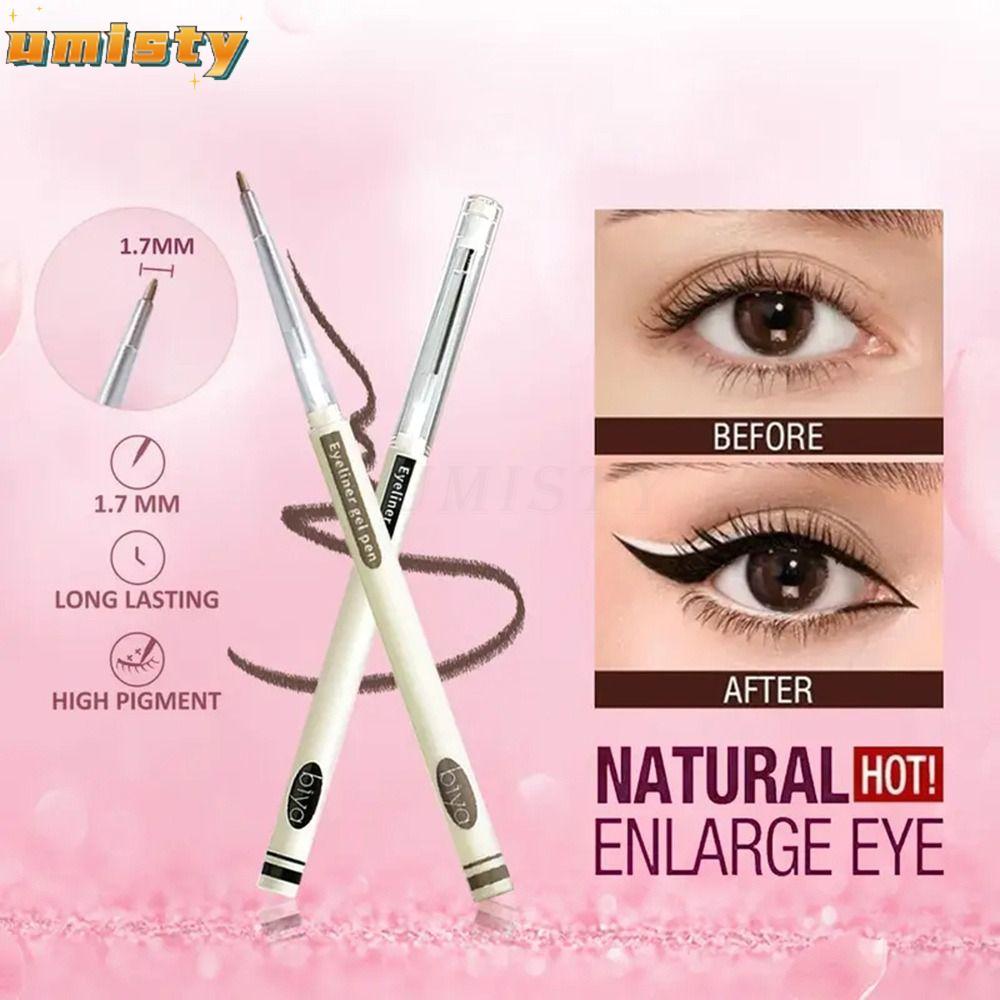 UMISTY Eyeliner Pen, Waterproof Smudge-Proof Precise Triangle Detailing Gel Eyeliner Pencil, Long-la