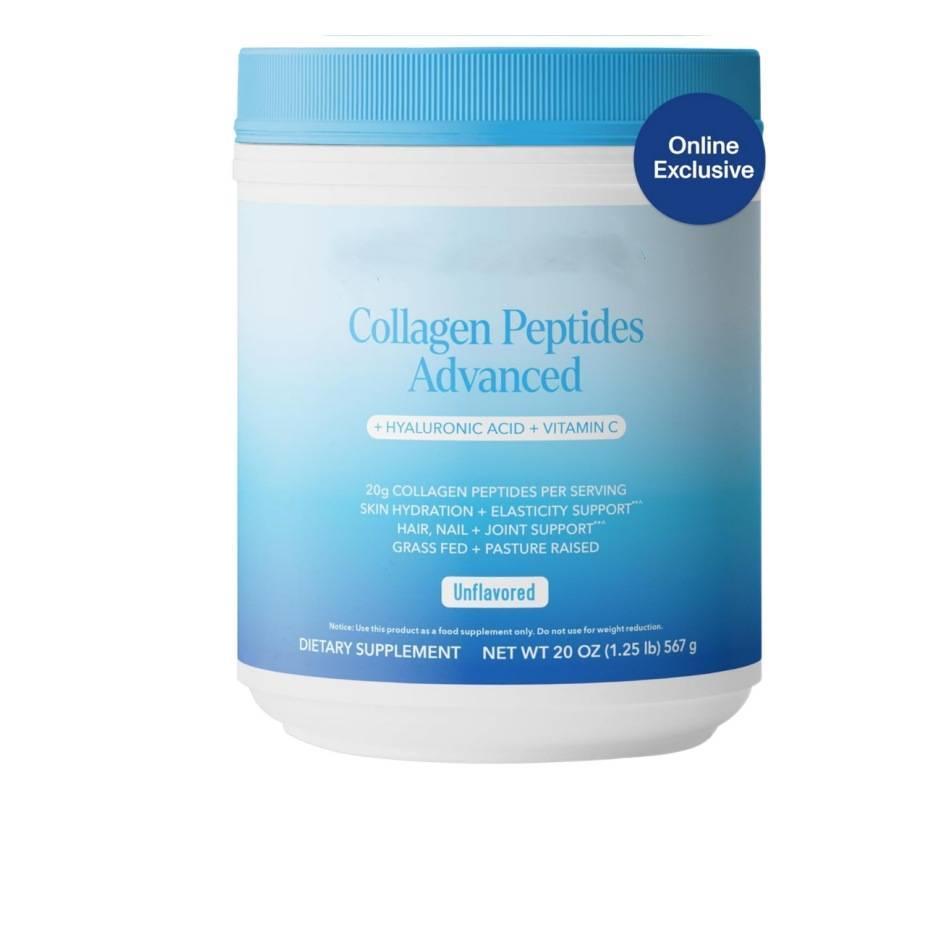 ผงคอลลาเจนเปปไทด์ไฮโดรไลซ์ | ไม่ปรุงแต่ง ชนิด I & III จากบ่อน้ําหญ้า | 20ออนซ์ สําหรับผิว ผม เล็บ แล