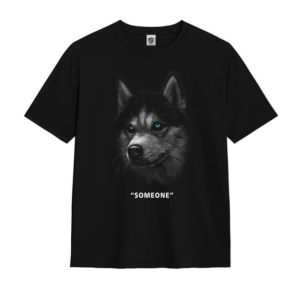 เสื้อยืด Someone Glow In The Dark Black 312D Wolf