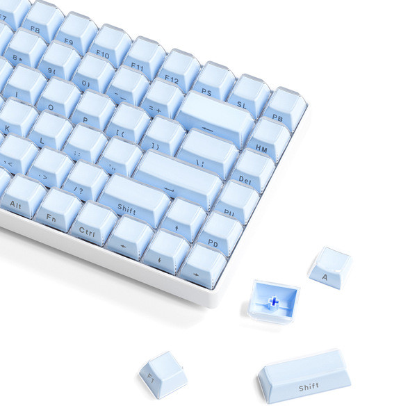 keycap ใส sa keycap XVX < Crystal Jelly Blue > การฉีดสองสี สเปน รัสเซีย ญี่ปุ่น เกาหลี Whisper ปลูก 