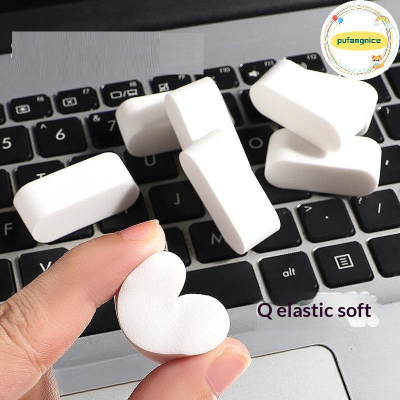 Pufangnice 10 ชิ้นฟองน้ําแต่งหน้านุ่มเปียกและแห้งใช้พัฟสีขาว Foundation คอนซีลเลอร์ Smearing แป้งพัฟ