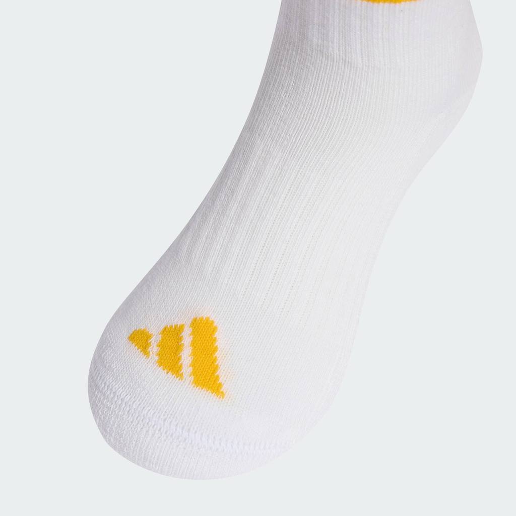adidas جوارب أطفال 3-Stripes مبطنة (3 أزواج) — أبيض — صورة 3