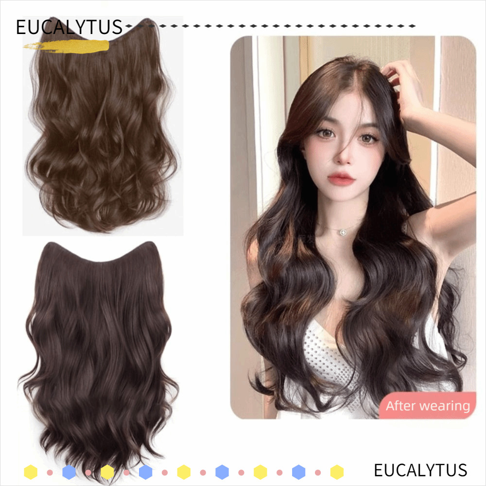 EUCALYTUSTH คลิปต่อผม, ธรรมชาติปุย Fewer Tangles คลิปในต่อผม, คุณภาพสูงหนาที่ถอดออกได้ยาวคลิปบนชิ้นผ