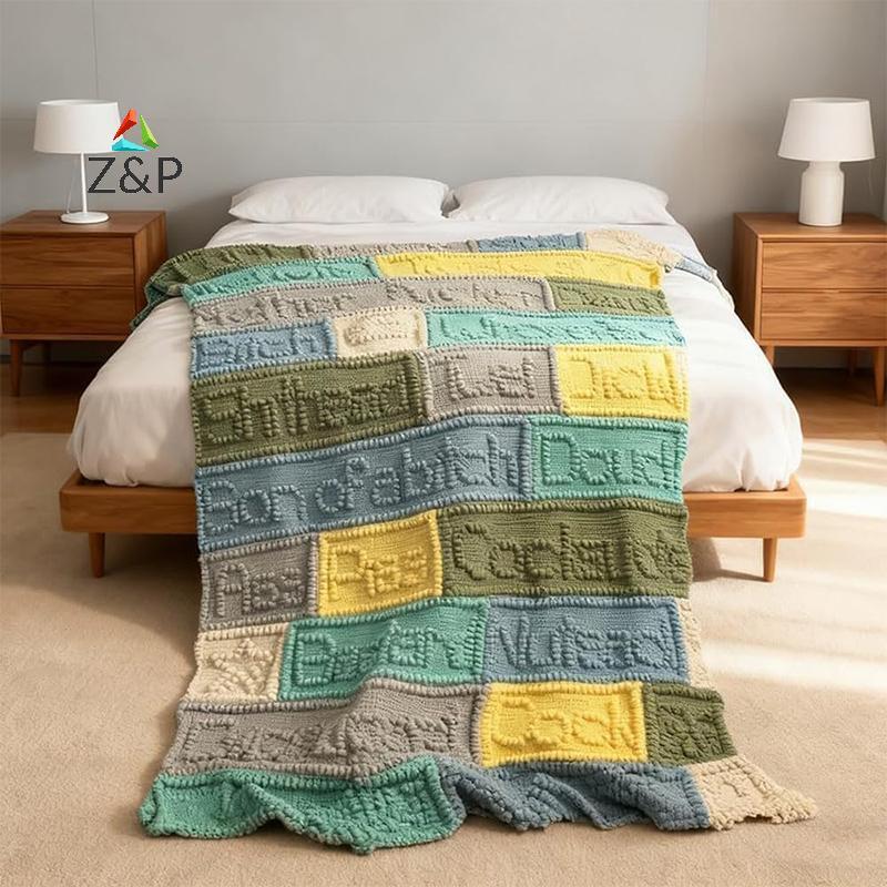 Z & P Handcrafted ตลก Cuss Word nket,คริสต์มาสถัก nket,Bold Home Decor สําหรับห้องนั่งเล่นและห้องนอน