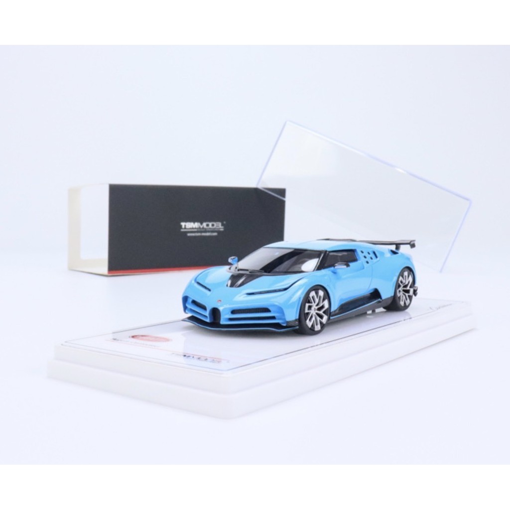 TSM 1: 43 Bugatti Bugatti Centodieci เรซินเรซินสปอร์ตสีฟ้าอ่อน TSM430712 การตรวจสอบป้าย Post-Person 
