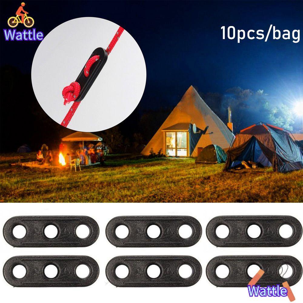 WATTLE 10 ชิ้นเชือกยึด 3 หลุมกันสาด Wigwam ปรับพลาสติก Tensioner ล็อค