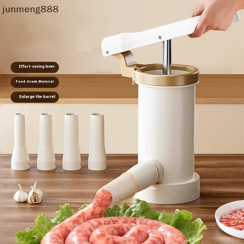 Junmeng888 เครื่องทําไส้กรอกโฮมเมดพร้อมท่อบรรจุคู่มือ Fast Meat Stuffer เครื่องบรรจุขนาดใหญ่ความจุ H