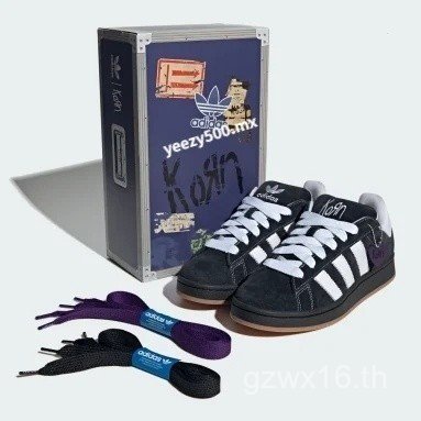 Korn ada.s Campus 00s Bread Classic Retro Low-Top Shoes Casual Sports Fashion สบายสีขาวสีดํา JO35 ON