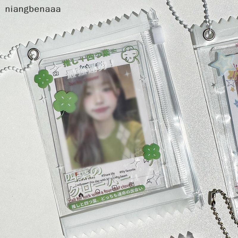(nniangbenaaa) 1 ชิ้น 3 นิ้ว Idol Photo Card ฝาครอบป้องกันผู้ถือบัตร INS โปร่งใสถุงขนมเกาหลี Photocard Holder กระเป๋าแสดงจี้ใหม่ ราคา ถูกที่สุด ดีลบีเคเค แกลเลอรีภาพที่ 7