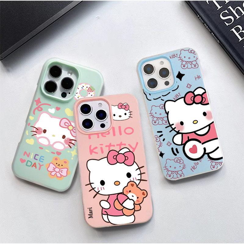 พีชสีชมพู Hello Kitty เคสโทรศัพท์สําหรับ Realme C71 C75 หมายเหตุ 70 60 C65 C67 C63 C61 C53 C55 C51 C35 Realme10 C33 C31 C30S C15 C12 C25 C21Y C25 C3 Lite 5i 6i RAIN