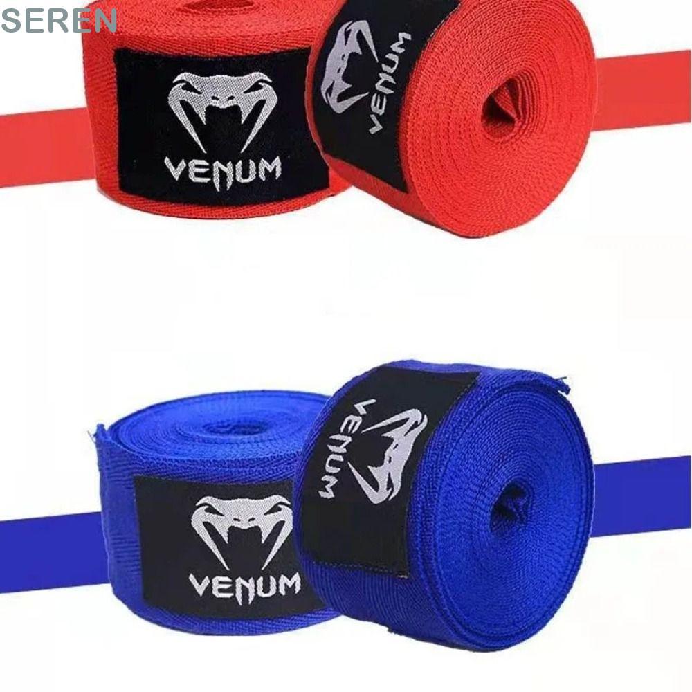 SEREN Boxing Wraps, Cotton Black Red White Soft Bracelets, Sports Safety Breathable Wraps Bandage Bo