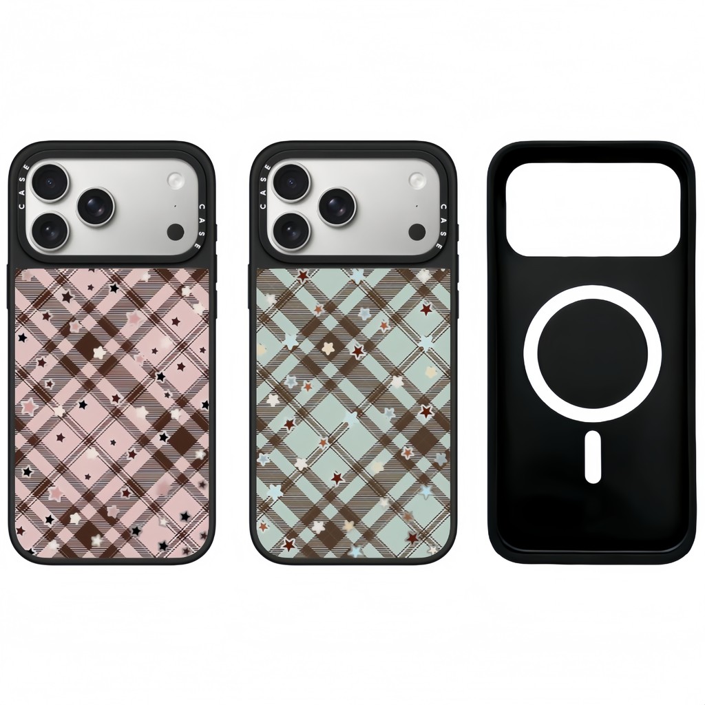 แม่เหล็กดาวลายกระจกเคสโทรศัพท์สําหรับ ไอโฟน 17 มือโปร สูงสุด 17 อากาศ 16 15 14 13 12 11 กันกระแทกป้องกันปลอก