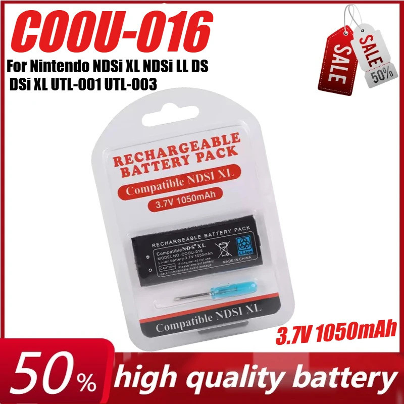 3.7V 1050mAh CO0U-016 แบตเตอรี่สําหรับ Nintendo NDSi XL NDSi LL DSi XL UTL-001 UTL-003
