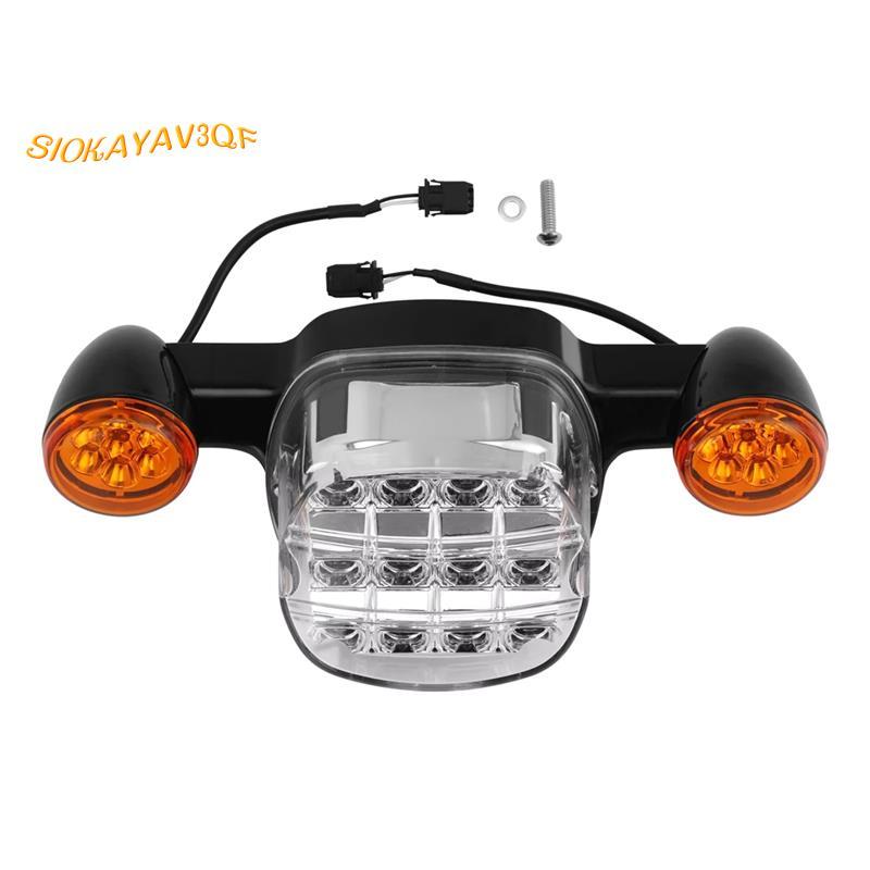 ไฟเลี้ยวเบรคไฟท้าย LED สําหรับรถจักรยานยนต์สําหรับ Low Rider FXLR 2018-2020 S 2020-2025 สีดํา