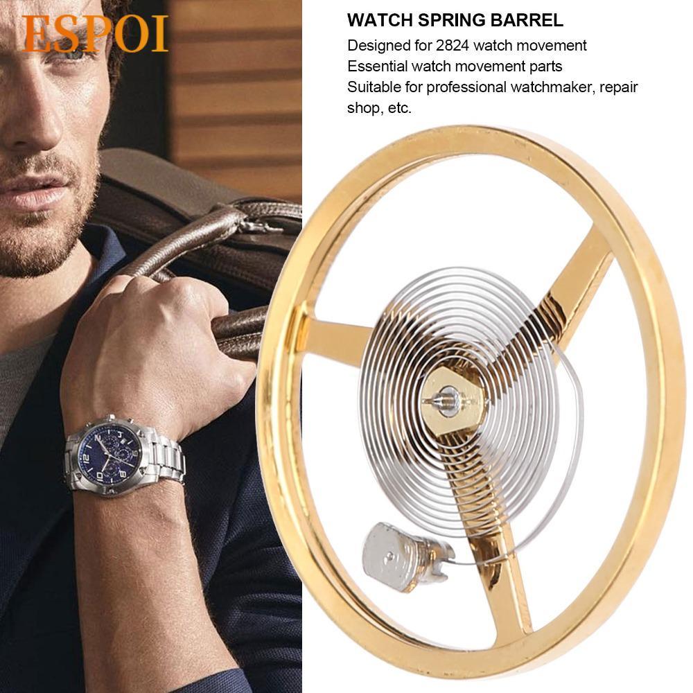 ESPOI Watch Mainspring Barrel, นาฬิกาโดยเฉพาะความแม่นยํา|อะไหล่การเคลื่อนไหว 2824 ขนาดเปลี่ยนมาตรฐาน