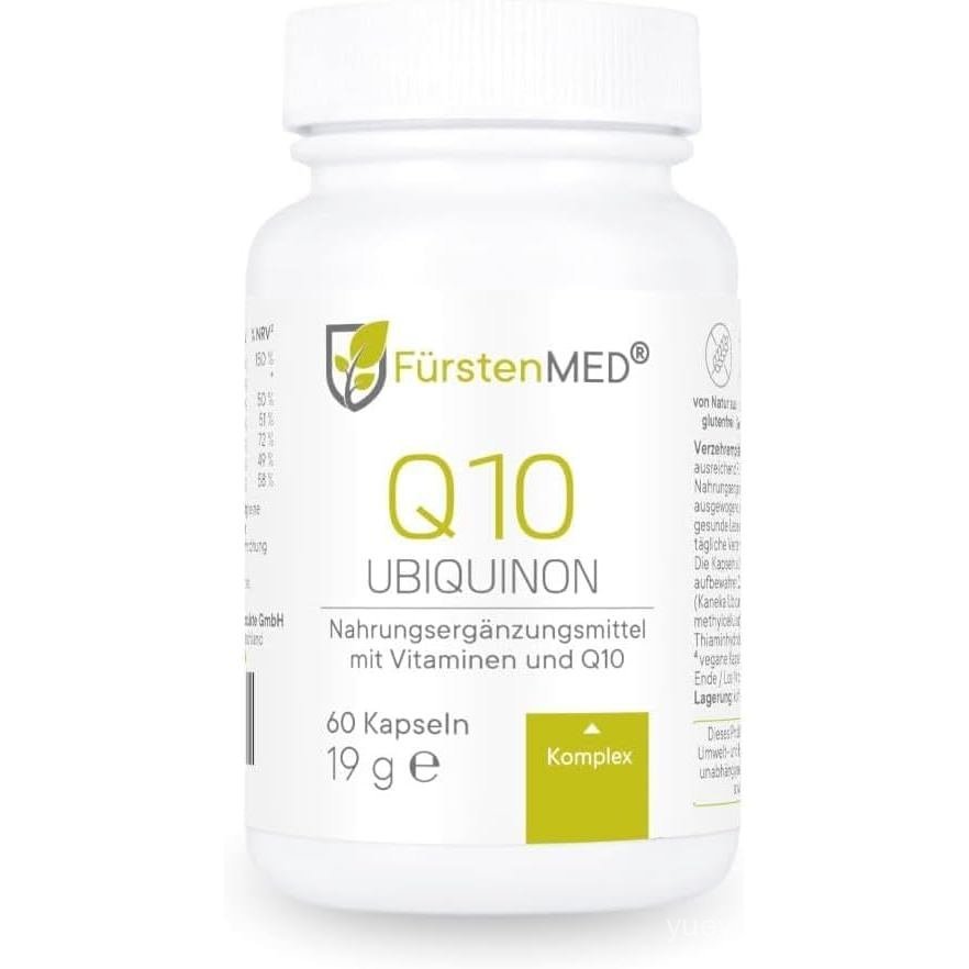 FürstenMED® แคปซูล Ubiquin Q10 พร้อม B1 B6 B12 Selenium Biotin & C Q10 Ubiquin 100mg Cnzyme Q10 Dose