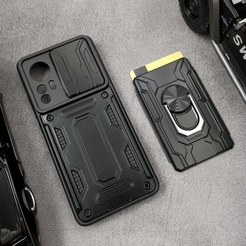 Xiaomi 12 Pro - CardX Flip Lens Card Ring เคสเกราะที่ทนทานกันกระแทก