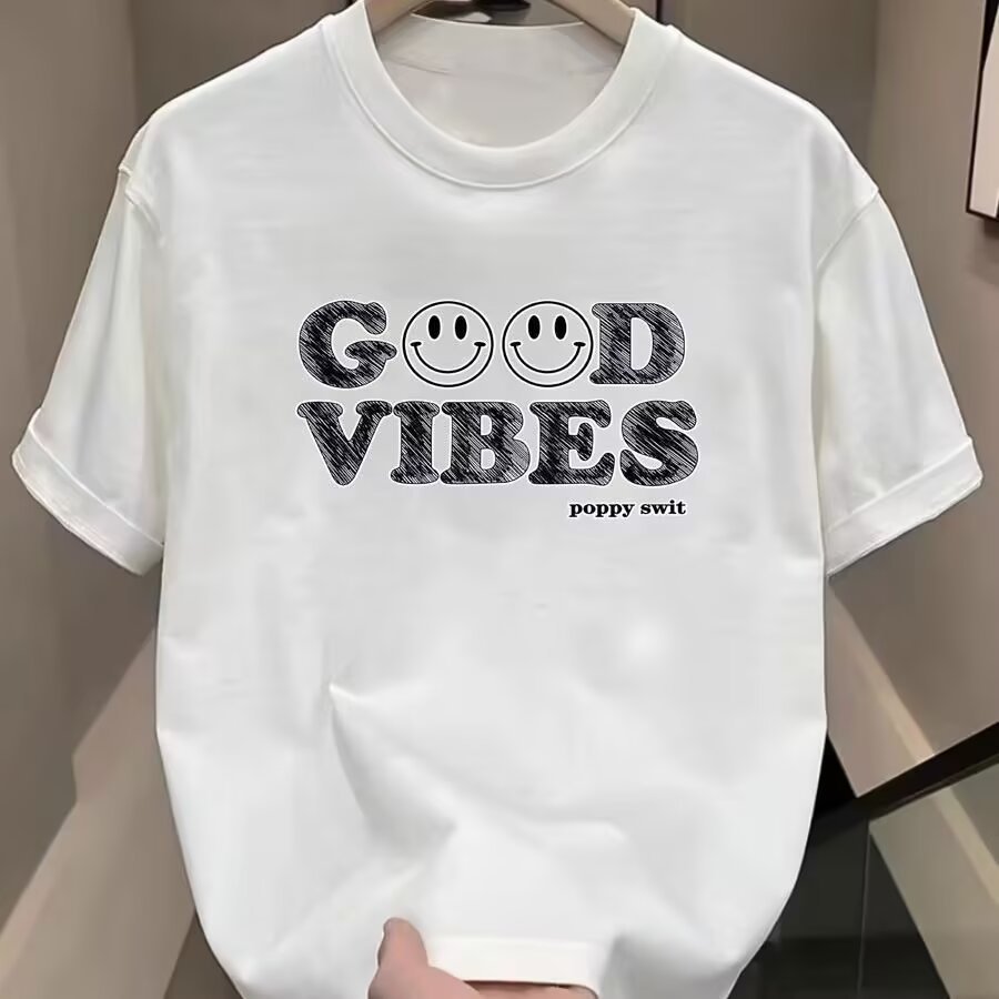 20262025เสื้อยืดแขนสั้นสไตล์ใหม่ผู้ชาย ins Street Wear ยุโรปอเมริกันสไตล์ฮิปฮอปรอบคอ Bottoming เสื้อ