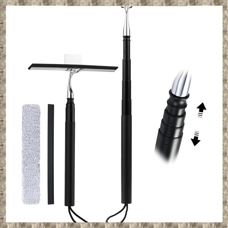 [zv0lma8i] Home Telescopic Window-Scraper 2 in 1 Window Cleaning Scraper Kit สําหรับกระเบื้องปูพื้นผ