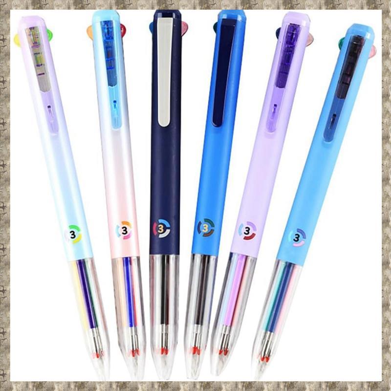 [zv0lma8i] ปากกาหลากสี 6 ชิ้น, 18 สี, ปากกาหลากสี 0.5 มม., ปากกาหมึกเจลแบบยืดหดได้ (6 ชิ้น)