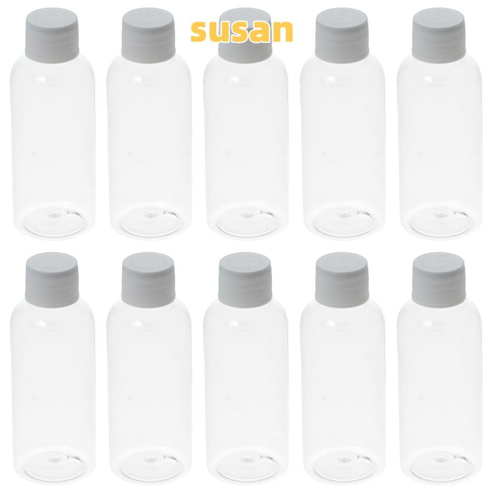 SUSAN 10 ชิ้น Ginger Shot ขวดรั่ว 60 มล. สําหรับของเหลวพร้อมฝาปิดขวดรีฟิล