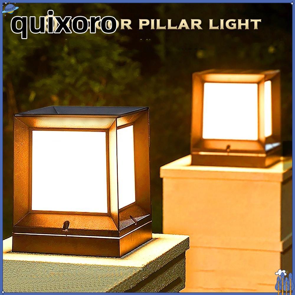 QUIXORO Led ไฟโพสต์กลางแจ้ง, E27 220V คอลัมน์ไฟ,โมเดิร์น Enclosure Fixture IP54 กันน้ําคอลัมน์ Pier 