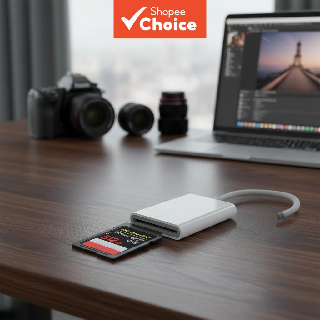 อะแดปเตอร์อ่านการ์ด SD Type C สําหรับ iPhone 16 15 Pro Max Plus iPad MacBook สาย OTG ความเร็วสูง
