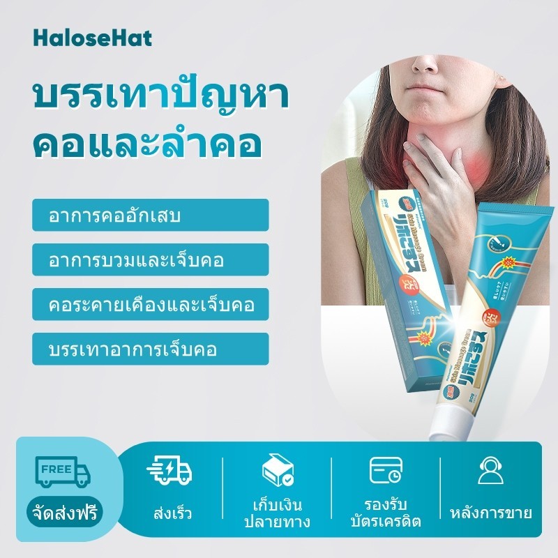 Halosehat Gel for Soothing Sore Throat สูตรสมุนไพรธรรมชาติ ลดอาการเจ็บคอและบวมด้วยกลิ่นมิ้นต์เย็น