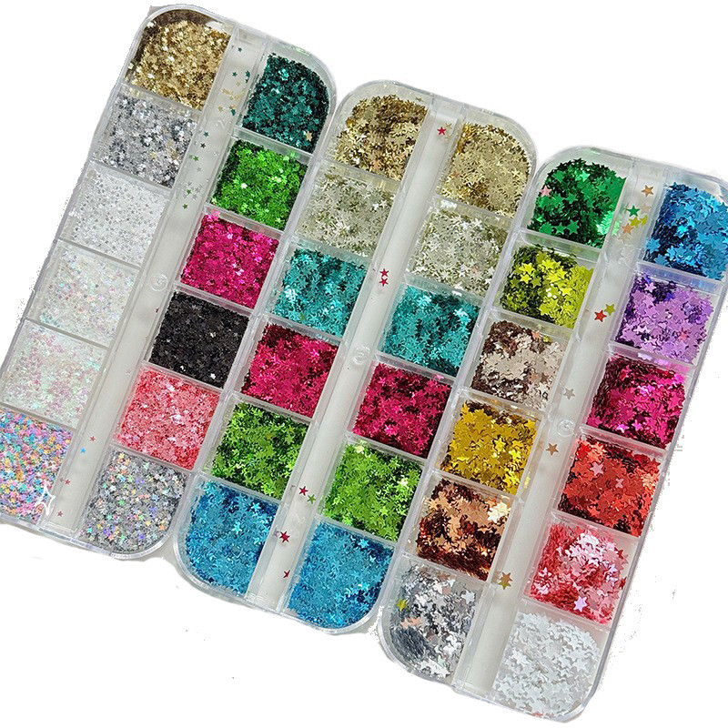 ดาวเลื่อมเครื่องประดับแต่งเล็บคริสต์มาสเครื่องประดับคริสต์มาสดาวห้าแฉกอุปกรณ์ตกแต่งเล็บ - รูปที่ 3