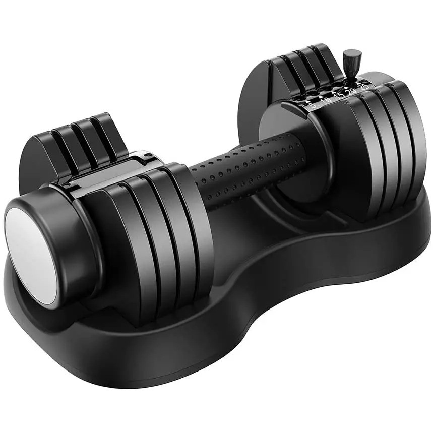 Smart Dumbbells Set ดัมเบล 25 ปอนด์พร้อมที่จับกันลื่นสําหรับออกกําลังกายและฟิตเนสแบบปรับได้อย่างรวดเ