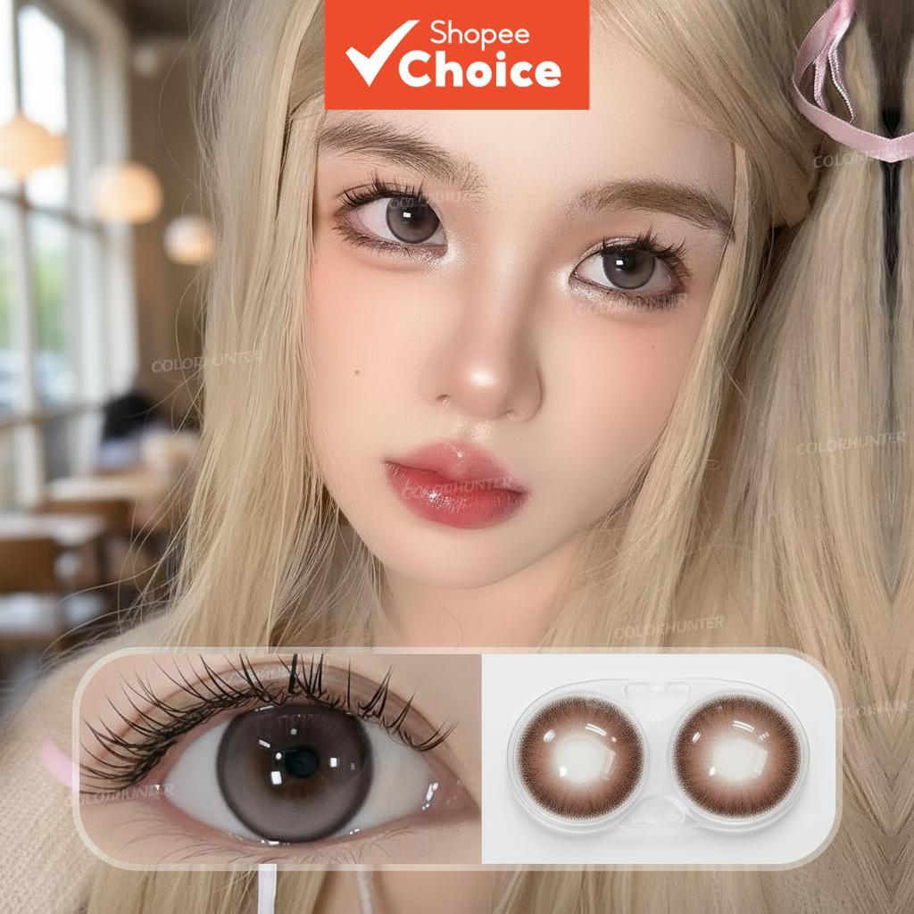 COLORHUNTER คอนแทคเลนส์สีดํา 2 ชิ้น G2 14.2 มม. ใช้งาน 1 ปี ค่าสายตา 0-5.00 ดิออปเตอร์