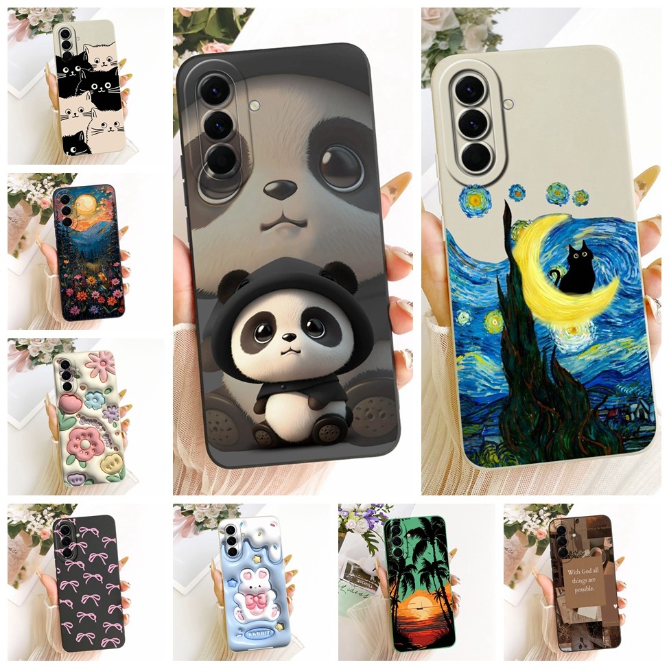 SAMSUNG ปลอกสําหรับSamsung Galaxy A37 5Gกรณีแฟชั่นหรูหราน่ารักการ์ตูนตลกทาสีซิลิโคนเคสโทรศัพท์สําหรั