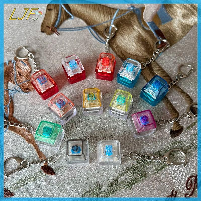 LJF Creative Keycap พวงกุญแจ Dpression Keycap จี้คีย์บอร์ด Keyswitch พวงกุญแจแปลกกระเป๋าเป้สะพายหลัง