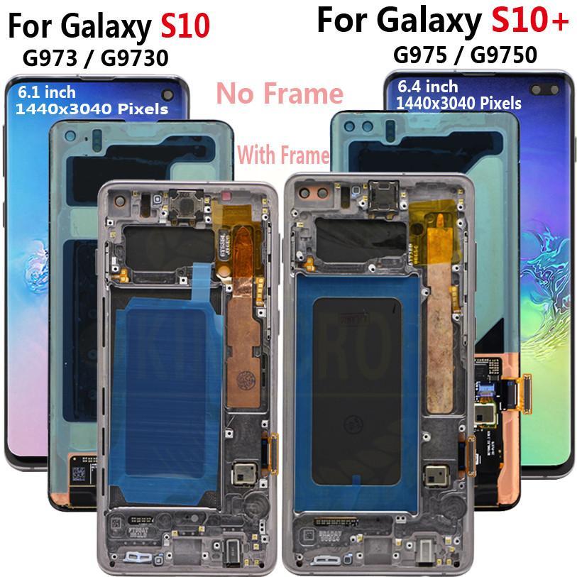 AMOLED S10 LCD สําหรับ SAMSUNG Galaxy S10 G973F/DS G973F G973 S10 Plus G975 G975F G975F/DS Touch Scr