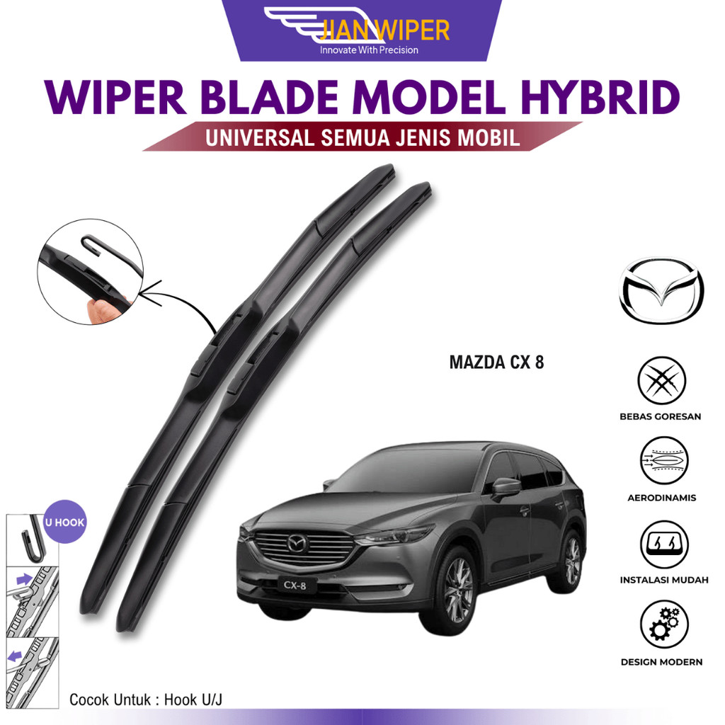 Mazda Cx-8 Hybrid Car Wiper หนึ่งคู่ซ้ายขวา