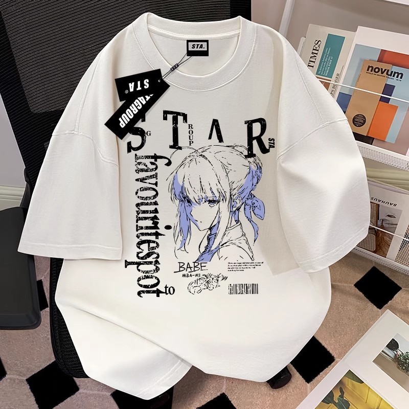 （Hot sale！！） Kaos Couple Motif Avatar Anime - Bahan Katun Nyaman, Unisex Loose Fit, Free Ongkir COD 