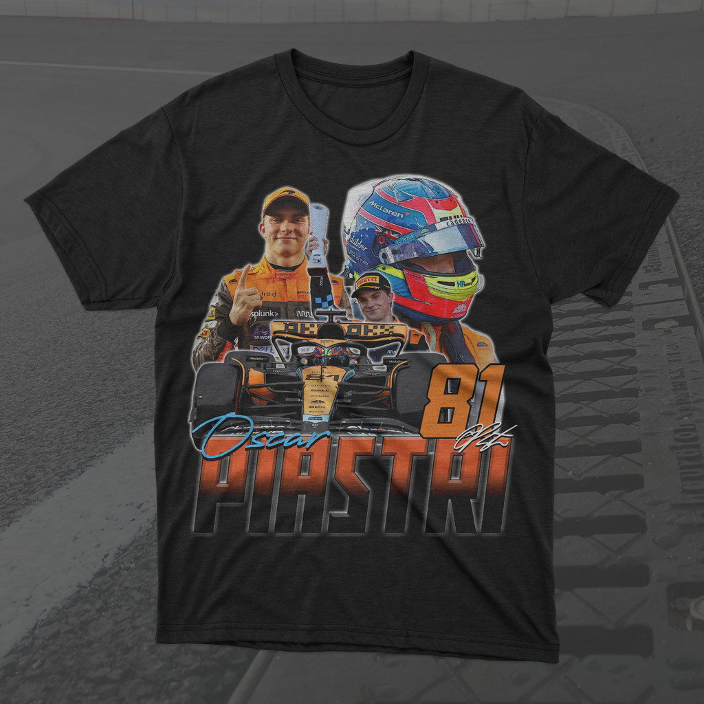 แฟชั่น Oscar 2025 Piestri Formula 1 Racing Graphic T-shirt, F1 Racing Shirt, Motorsport Clothing F1,