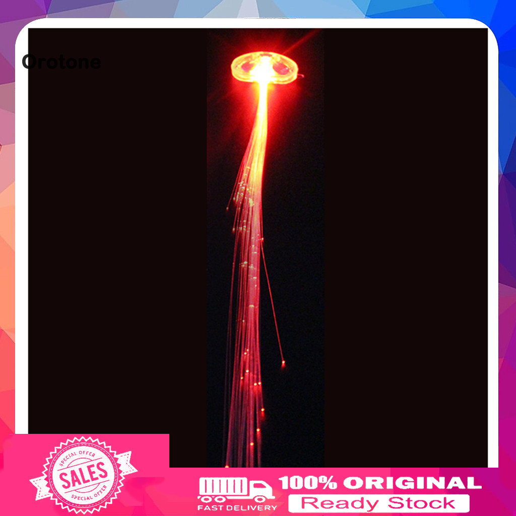 LED Light Up Braid Luminous Fiber Optic Hairpin Decor สําหรับ Halloween Party Bar