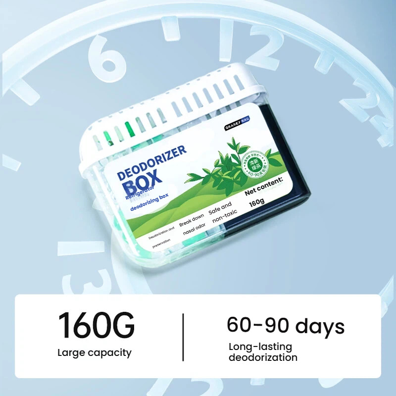 กลิ่น GRAREY ทําความสะอาดระงับกลิ่นกายระงับกลิ่นกายถ่านกัมมันต์ตู้เย็นกําจัดสารทําความสะอาดกล่องระงั